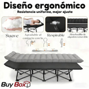 Cama Plegable Portátil Reforzada con Colchón Acolchado y Bolso Lateral