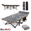 Cama Plegable Portátil Reforzada con Colchón Acolchado y Bolso Lateral