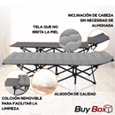 Cama Plegable Portátil Reforzada con Colchón Acolchado y Bolso Lateral
