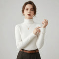 BLUSA MUJER PELUCIADA CANELADA DE CUELLO ALTO