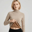 SUÉTER FEMENINO PELUCIADO DE CUELLO ALTO