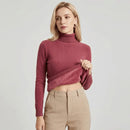 SUÉTER FEMENINO PELUCIADO DE CUELLO ALTO